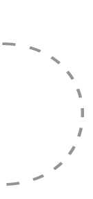 dashed line curved down